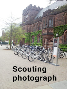 Scouting Photo, Bike Rack